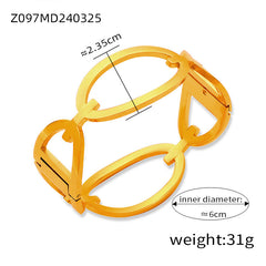 Gold-Tone Geometric Cuff Bracelet