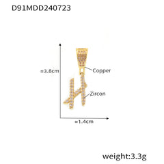 18K Gold-Plated Script Initial Charm Pendant