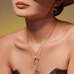 18K Gold-Plated Crescent and Starburst Jewelry