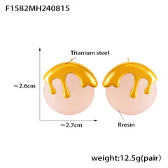 Color Resin Stud and Hoop Earring Designs