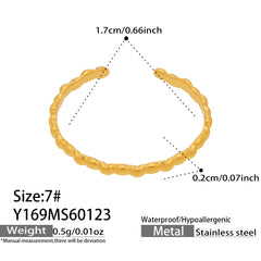 18K Gold-Plated Geometric Open Ring Designs