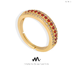 Colored Stone-Accent Open Band Ring