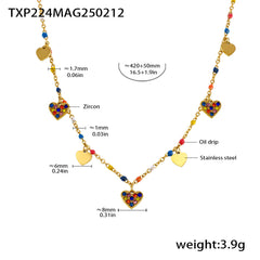 Heart Cubic Zirconia Necklace, Bracelet & Anklet