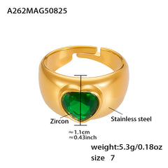Cubic Zirconia Sculptural Open Ring Collection