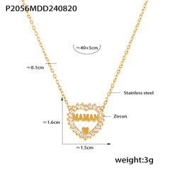 MAMA Heart Pendant or Layered Necklace