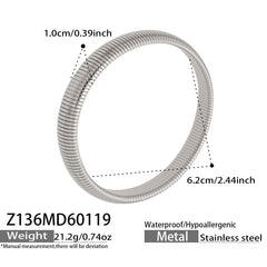 18K Gold-Plated Ribbed Flexible Bracelet
