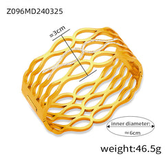 Gold-Tone Geometric Cuff Bracelet