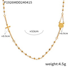 Geometric Cross or Disc Pendant Necklace