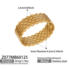 Wide Openwork Statement Bangle Designs