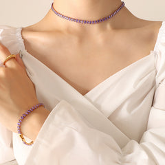 Colored Cubic Zirconia Tennis Jewelry