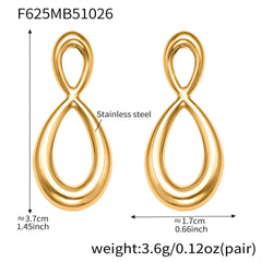Sculptural Infinity Drop Earrings