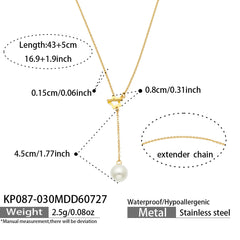 Pearl-Look Layered & Toggle Necklaces