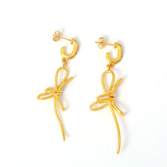 Knotted Line Drop Earrings
