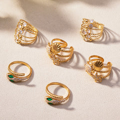 Cubic Zirconia Openwork Statement Ring Designs