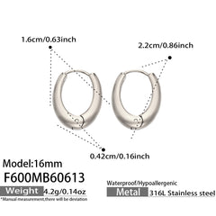 Rounded Polished Hoop Earrings