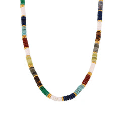Multicolor Natural Stone Bead Necklace and Bracelet