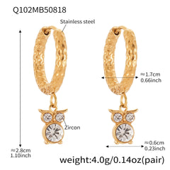 Cubic Zirconia Charm Hoop Earring Designs