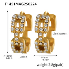 18K Gold-Plated Pearl-Look or Cubic Zirconia Earrings