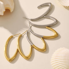 Polished Geometric Hoop Earrings