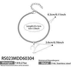 Initial Pendant Anklet