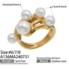 Shell Pearl-Look Sculptural Ring Designs