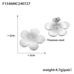 Sculptural Flower Stud Earrings