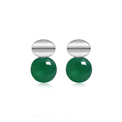 Marielle Vintage-Inspired Agate Stud Earrings