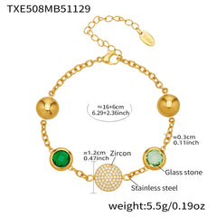 Round Stone Accent Bracelet or Earrings