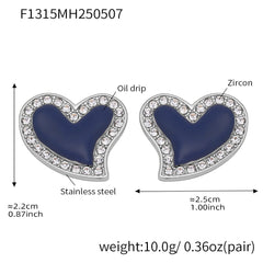 Heart Cubic Zirconia Stud Earring Designs