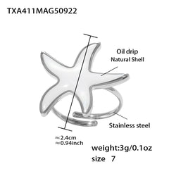 18K Gold-Plated Shell Heart or Starfish Jewelry