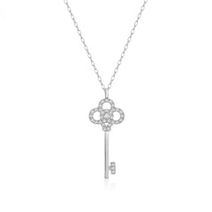 Nadine Vintage-Inspired Key Pendant Necklace