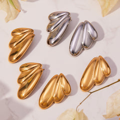 18K Gold-Plated Sculptural Wing Stud Earrings
