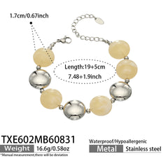 Color Resin Bead Necklace and Bracelet