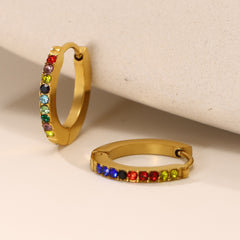Small Cubic Zirconia Huggie Earrings