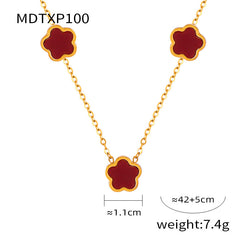 Color Four-Petal Flower Jewelry