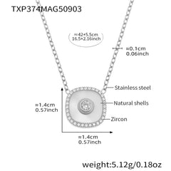 Five-Petal Flower and Shell Accent Jewelry