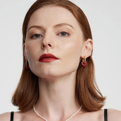 Camille Vintage-Inspired Heart Huggie Earrings