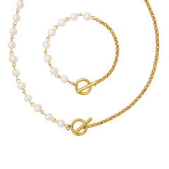 Freshwater Pearl Toggle Necklace & Bracelet