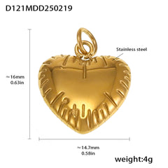 18K Gold-Plated Ornate Charm Pendant