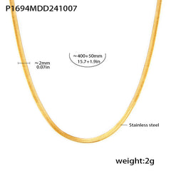 Gold-Tone Oval Link Y Necklace