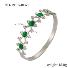 18K Gold-Plated Colored Accent Bangle Designs