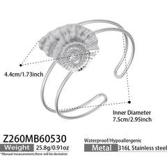 18K Gold-Plated & Silver-Tone Ocean Motif Cuffs