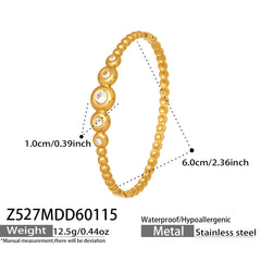 Cubic Zirconia Geometric Clasp Bangle Designs