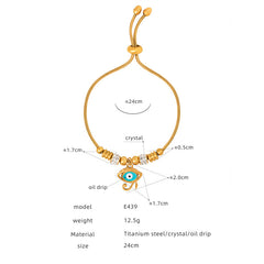 18K Gold-Plated Eye Charm Bracelet