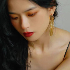 Daphne Vintage-Inspired Tassel Drop Earrings No. 087227