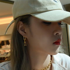 Geometric Link Necklace, Bracelet or Stud Earrings