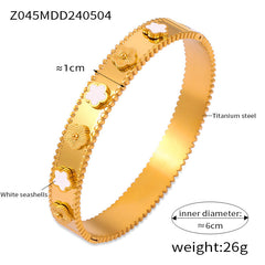 18K Gold-Plated Colored Accent Bangle Designs