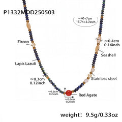 Natural Lapis Beaded Necklace