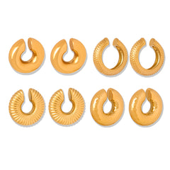 Sculptural Geometric Ear Cuffs