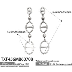 Cubic Zirconia Open Oval Link Jewelry